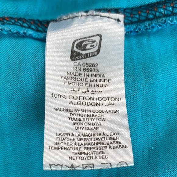 Point Zero Teal Striped Tee Men’s Medium - Picture 10 of 10